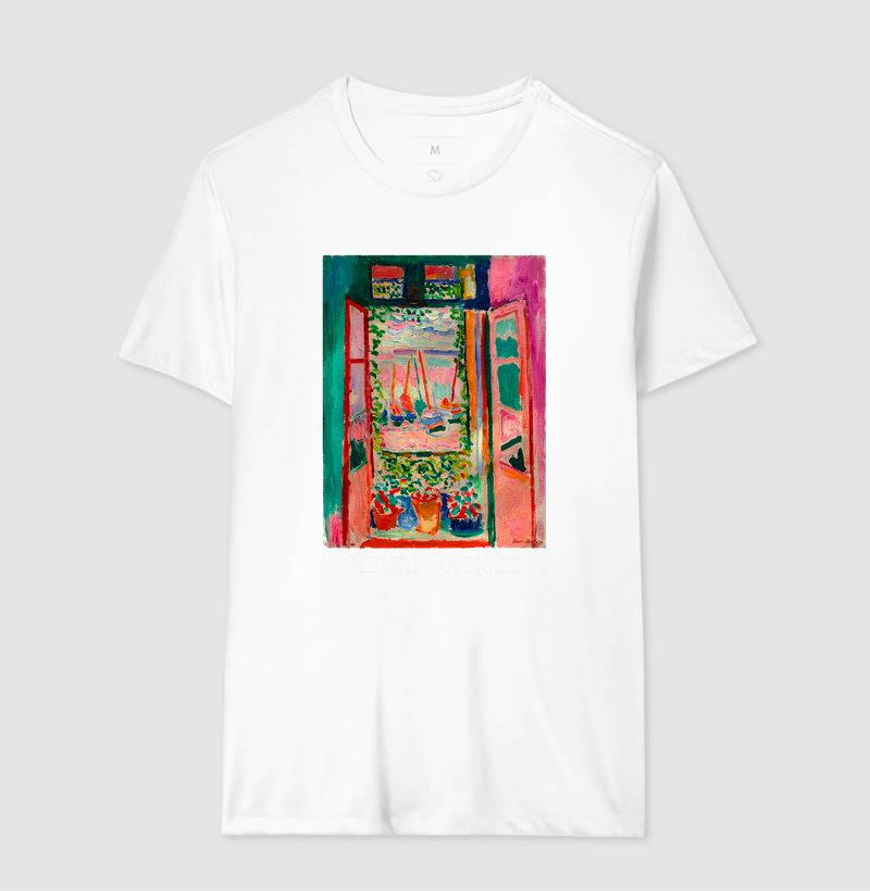 Camiseta Pintura Fauvista A Janela Aberta Matisse  - Imagem 4