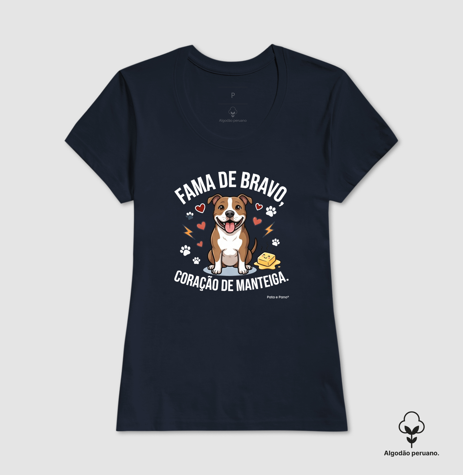 CAMISETA ALGODÃO PERUANO PITBULL FAMA DE BRAVO - Imagem 4