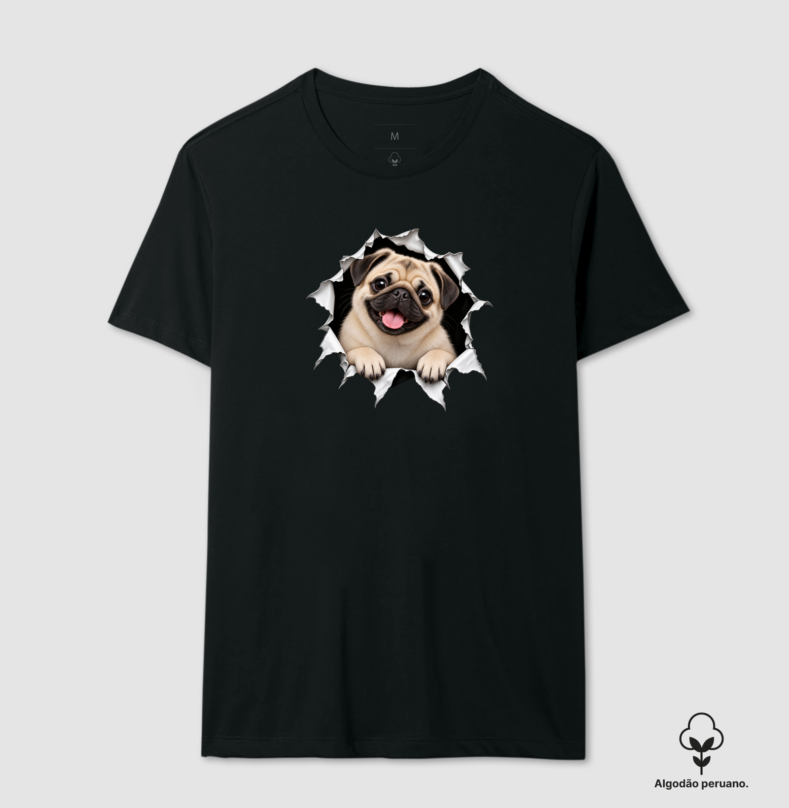 Pug Saindo da Camiseta - Imagem 2