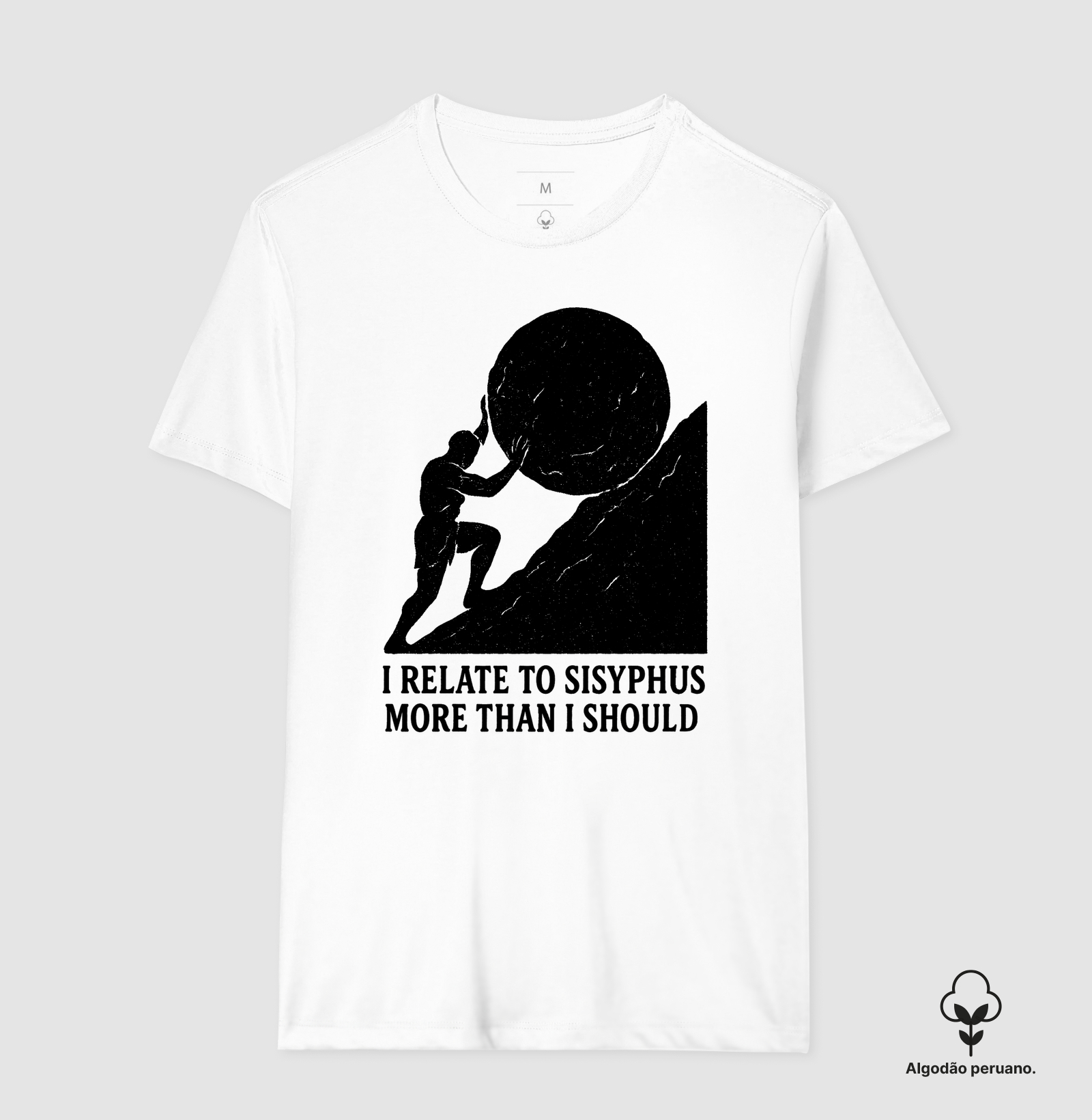 Camiseta Premium Algodão Tanguis Filosofia Sísifo Albert Camus - Imagem 2
