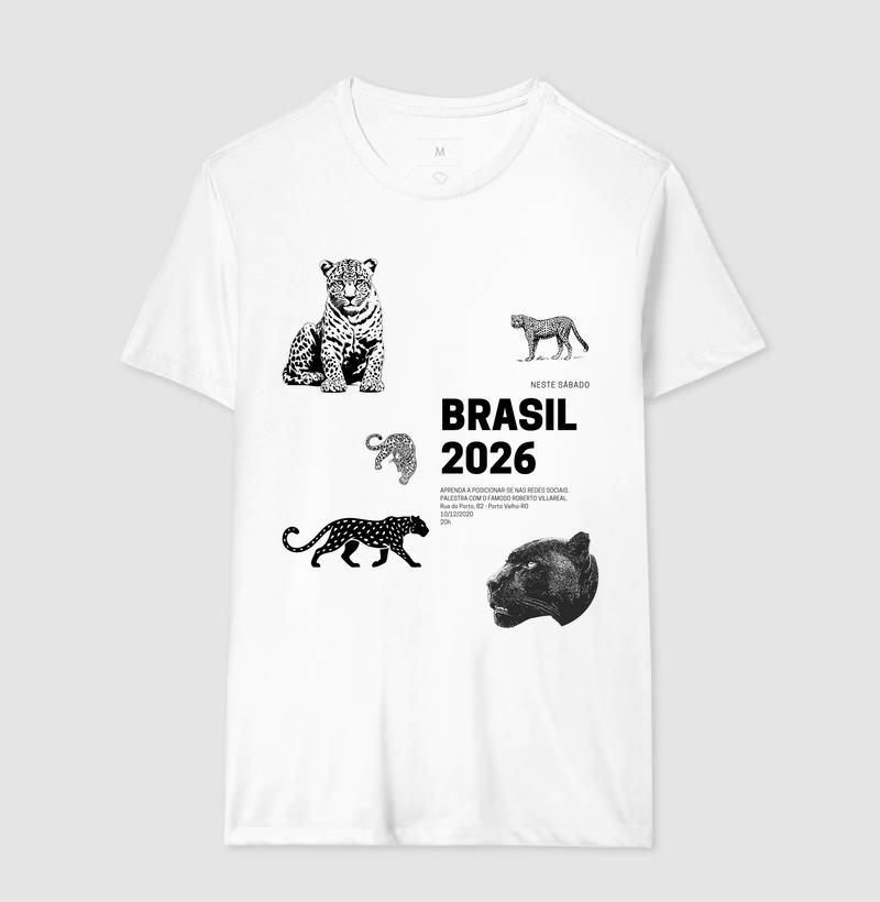 Camiseta Brasil 2026 – Grafismo Fauna & Flora - Imagem 3