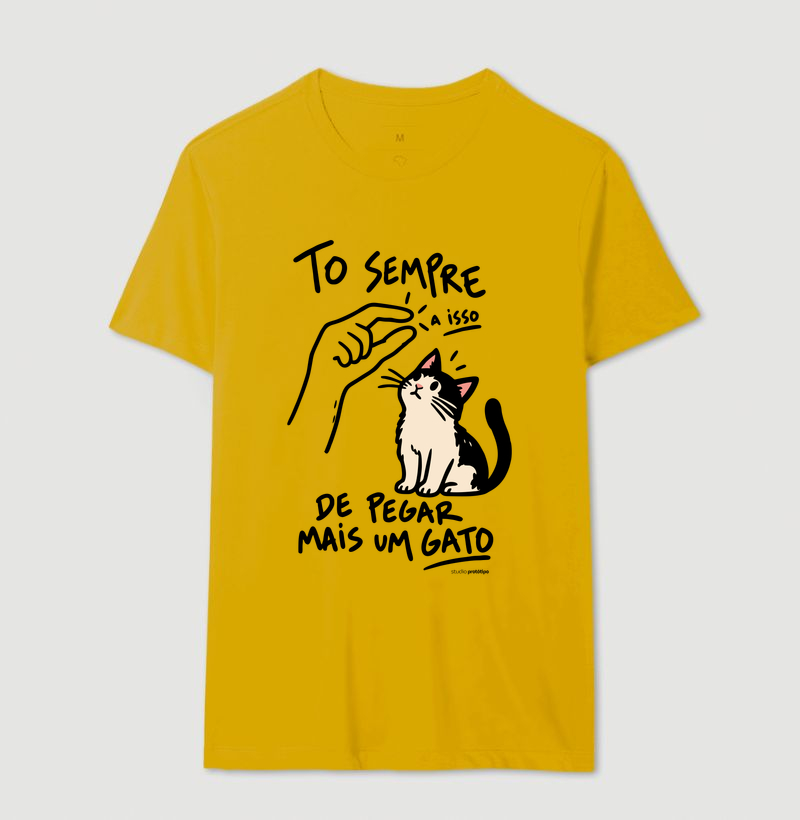 Camiseta Tô Sempre a Isso de Pegar Mais um Gato - Imagem 14