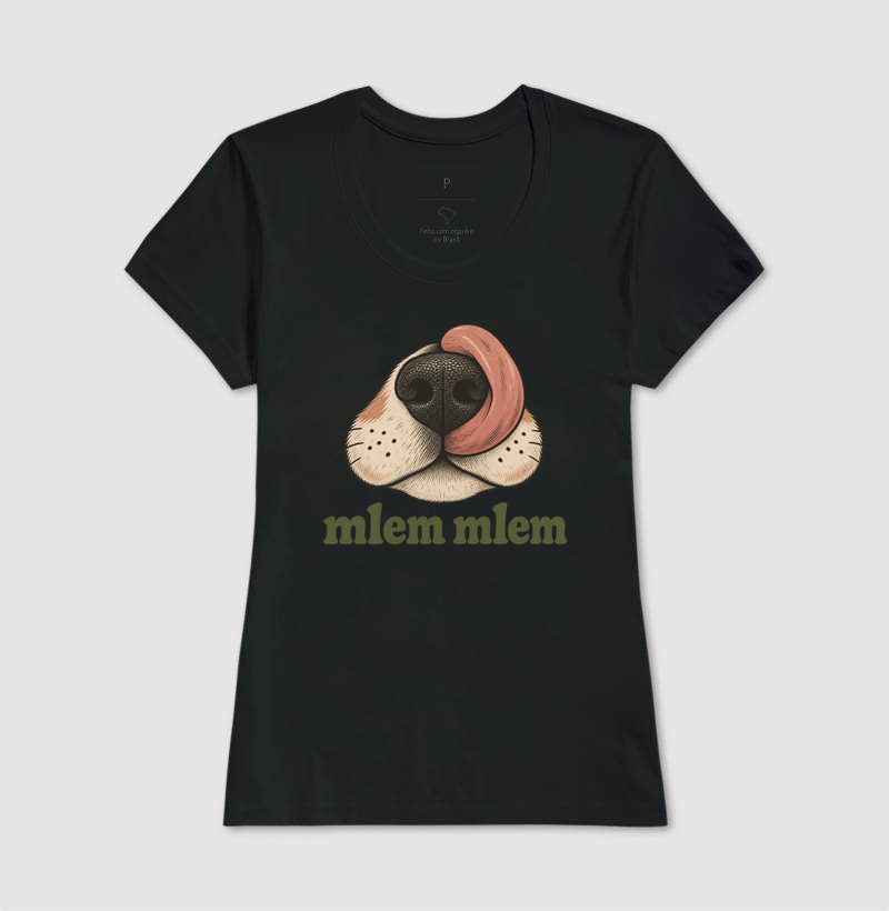 Camiseta Cachorro Feliz "mlem mlem" | Pet Lover | Pelo & Pano - Imagem 3