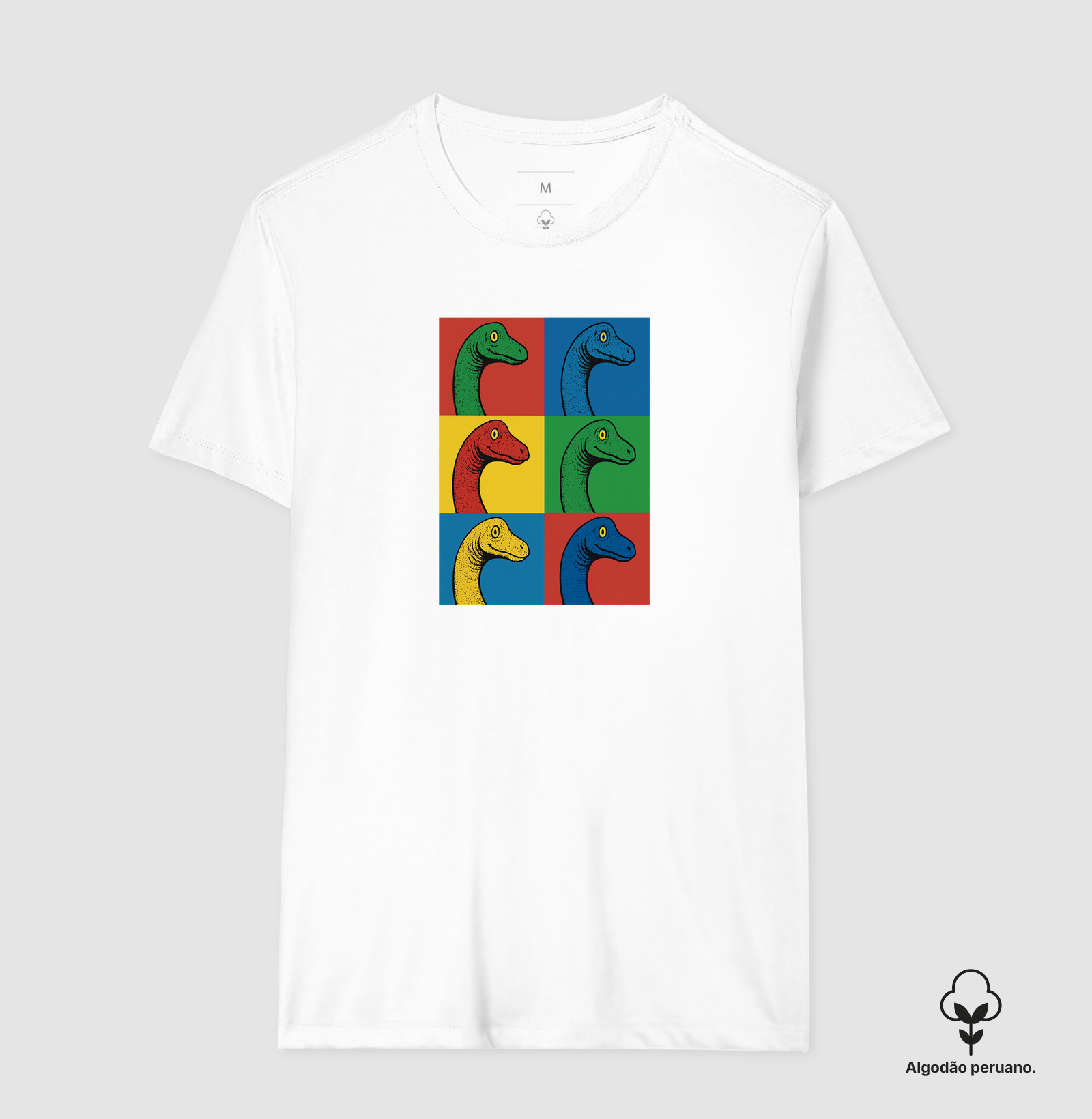 Camiseta Algodão Peruano Dino Pop Braquiossauro - Imagem 7