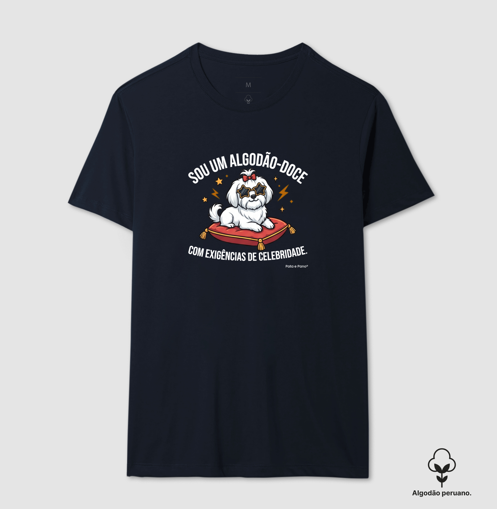 CAMISETA ALGODÃO PERUANO MALTÊS ALGODÃO-DOCE - Imagem 4