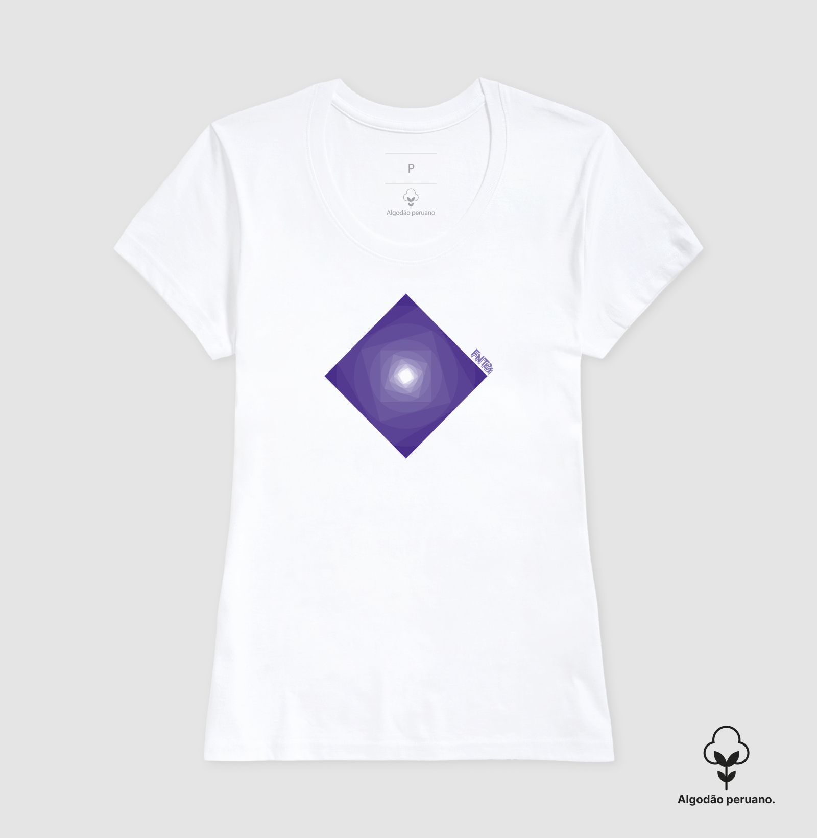 T-SHIRT "INFINITA FANTASIA" / ROXO MINIMAL (ALGODÃO PERUANO)