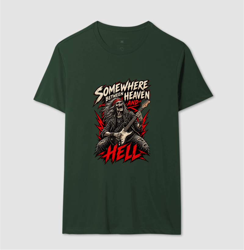Camiseta Rock Somewhere Between Heaven and Hell - Imagem 10