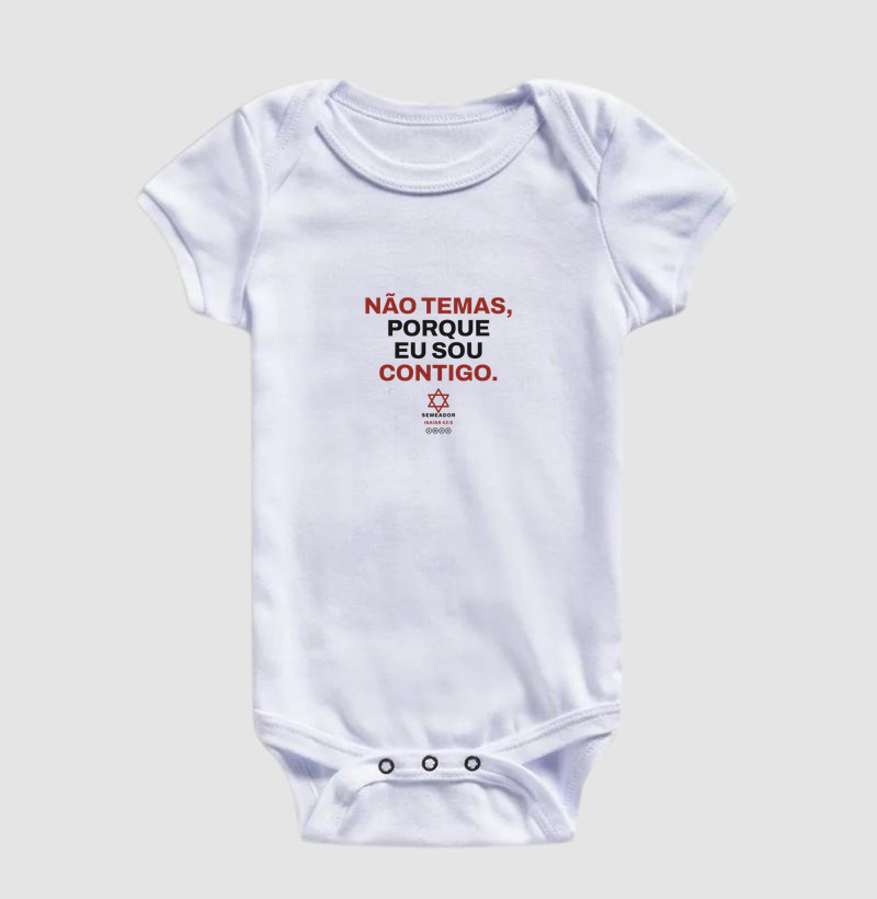 Body Infantil Cristão Não Temas Israel Vivo - Imagem 2