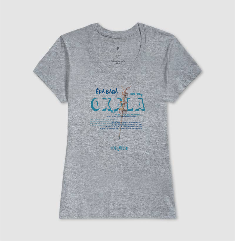 camiseta OXALÁ oração feminina - Imagem 3