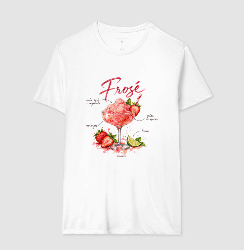 Camiseta Frosé – Drink com Vinho Rosé e Morango - Imagem 4