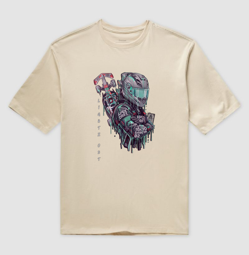 Camiseta Oversized Piloto F | Linha Abstract — Aion Abstract - Imagem 3