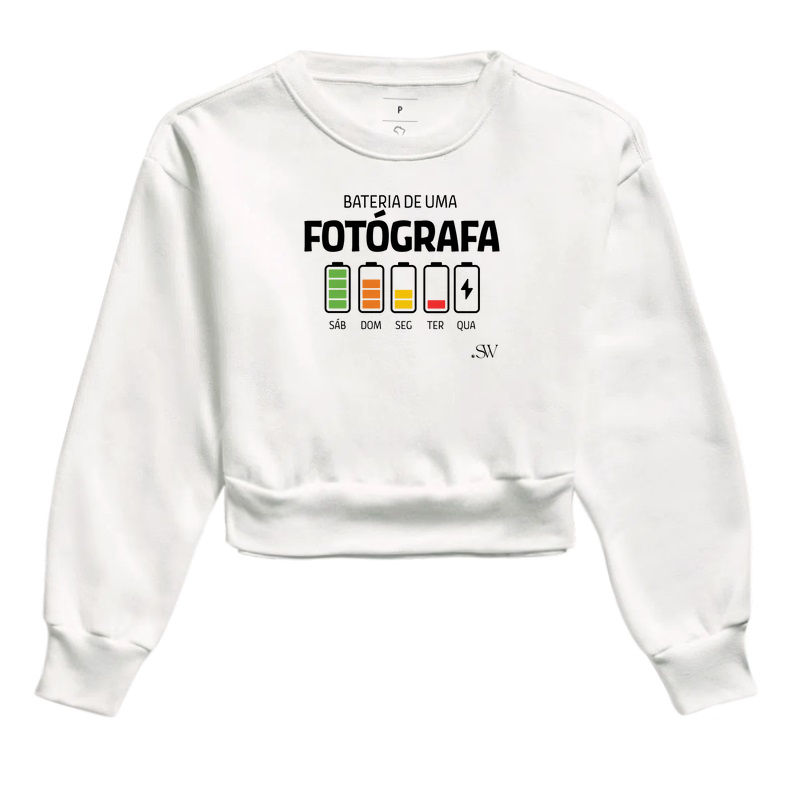 Cropped Moletom | Shutter 04 Fotografia | Bateria original - Imagem 3