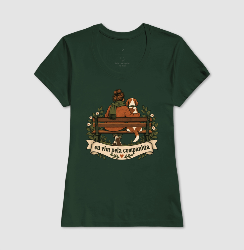 Camiseta Cachorro Afeto "eu vim pela companhia" | Pelo & Pano - Imagem 13