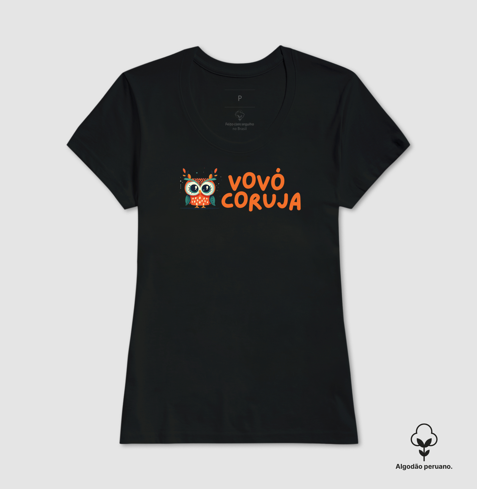 Vovó coruja (algodão peruano)