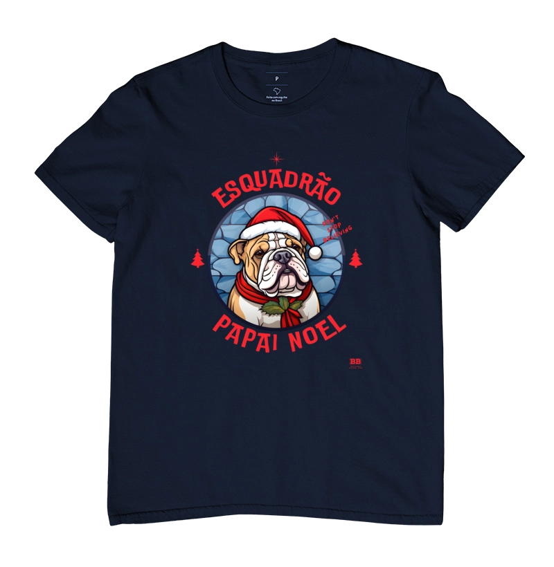 Camiseta Bulldog Ingles "Esquadrão Papai Noel" - Imagem 6