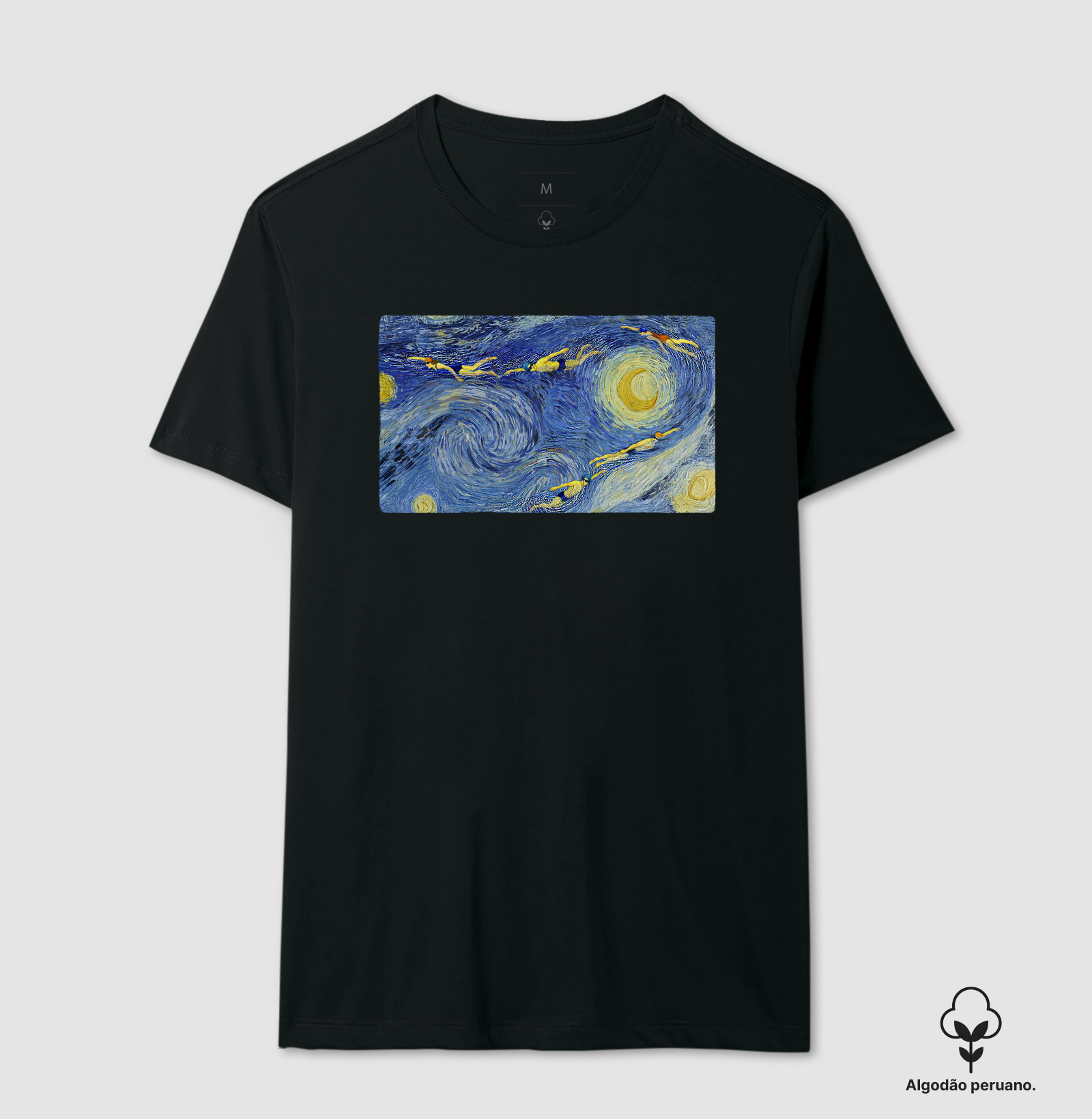 Camiseta Algodão Peruano Natação - O Mar Agitado - Imagem 3