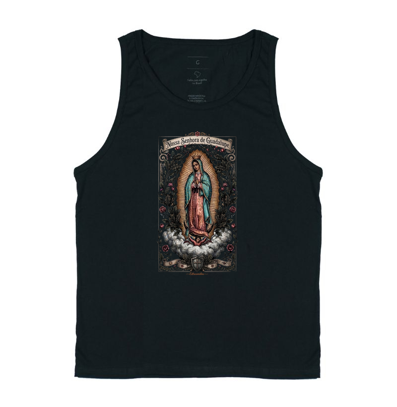 Camiseta Nossa Senhora de Guadalupe (Arte Sacra Vintage Ilustrada) - Imagem 2