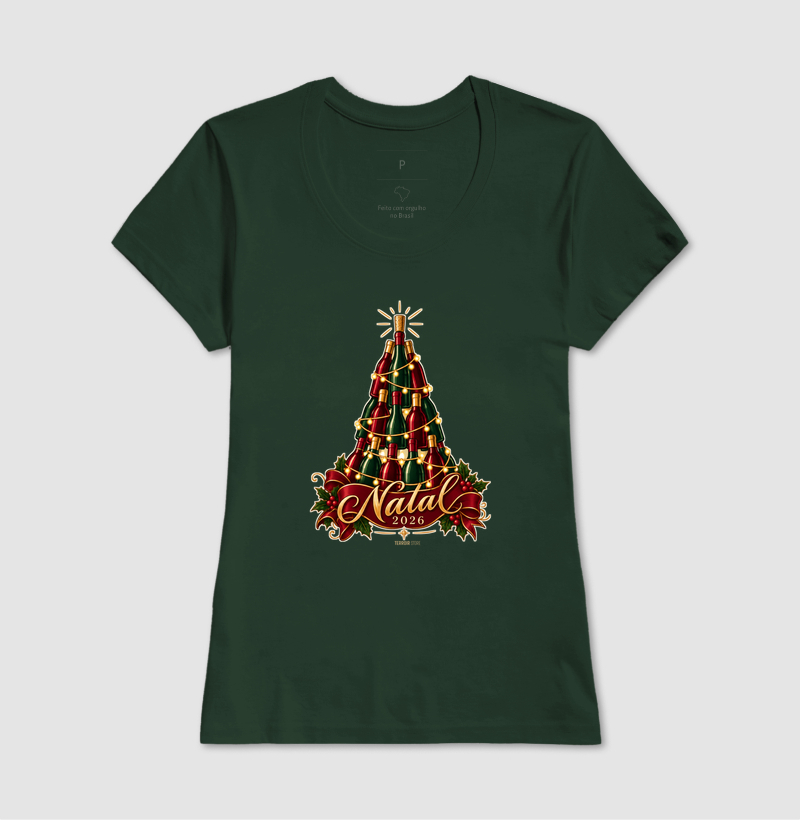 Camiseta Natal 2026 – Árvore de Garrafas de Vinho - Imagem 13