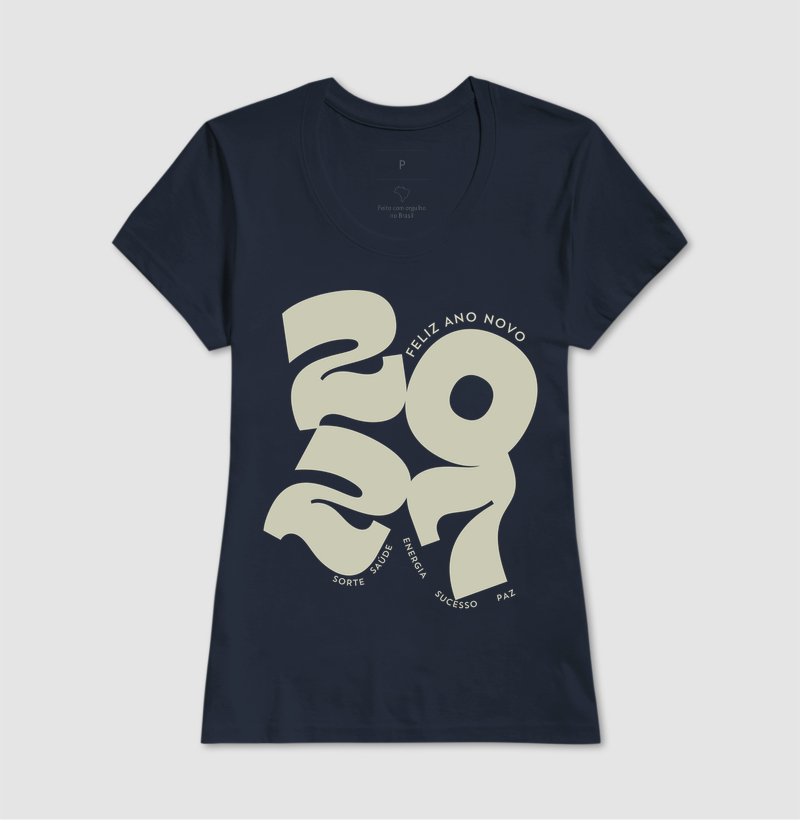 Camiseta 2027 Boas Energias – Feliz Ano Novo - Imagem 9