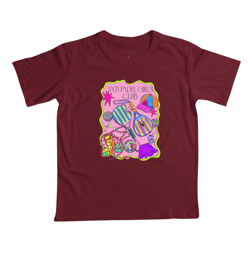 Camiseta Feminina Anti Padel Girls Club Rosa - Imagem 7