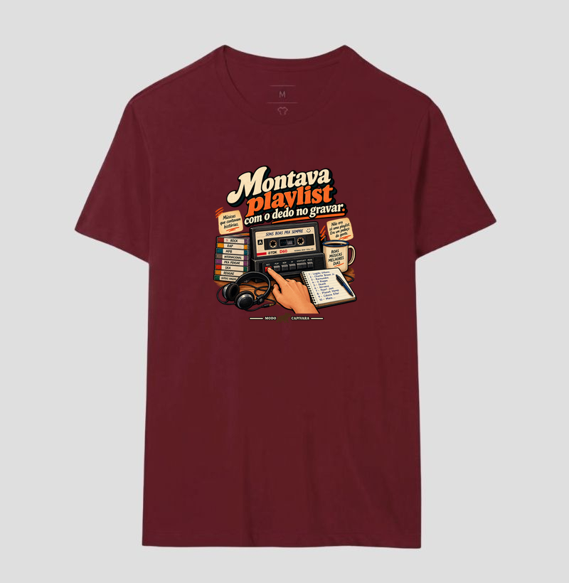 MONTAVA PLAYLIST COM O DEDO NO GRAVAR - Modo Capivara - Camiseta - Imagem 18