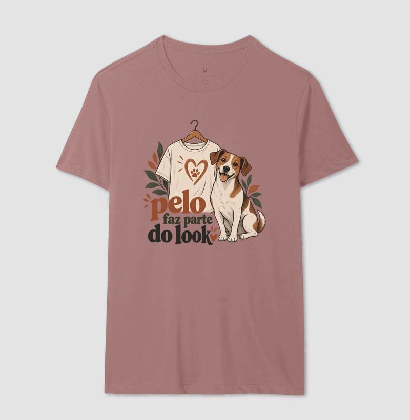 Camiseta Cachorro Humor "pelo faz parte do look" | Pelo & Pano - Imagem 16