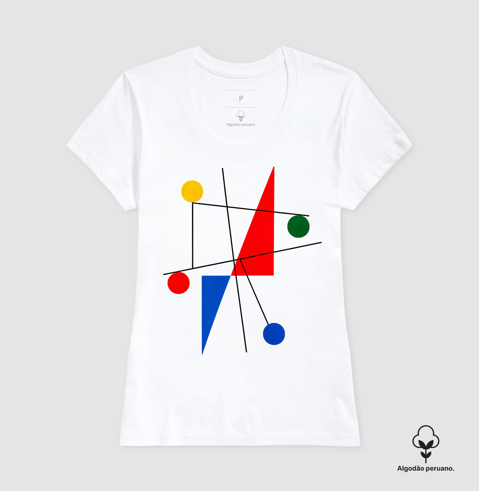 Camiseta Sophie Taeuber-Arp Untitled 1932 Algodão Peruano Tanguis - Imagem 4