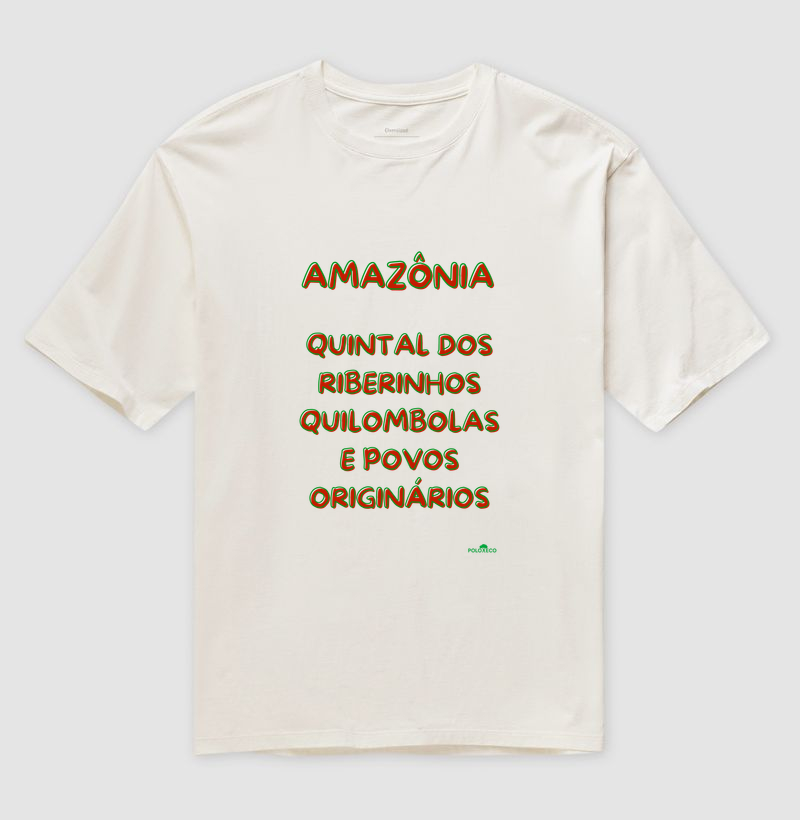 Camiseta Amazônia quintal  dos Ribeirinhos, quilombolas e povos originários - Imagem 5
