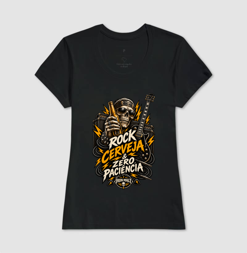 Camiseta Rock, Cerveja & Zero Paciência - Imagem 3