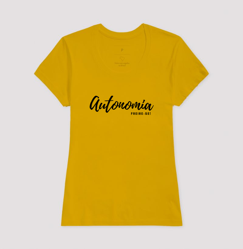 Camiseta Autonomia - Letras Pretas - Camiseta