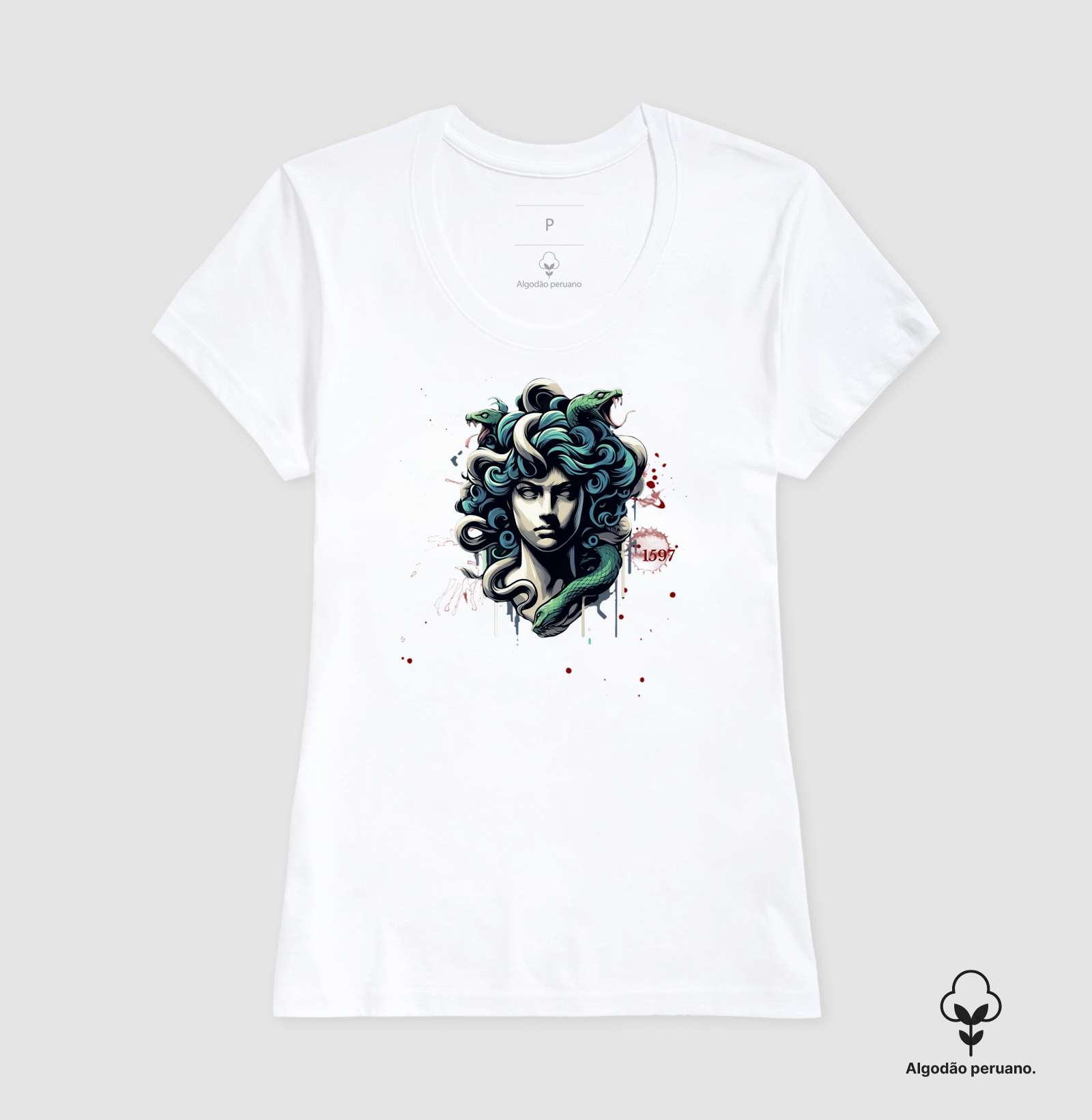 Camiseta Algodão Peruano Olhar de Medusa - Imagem 11
