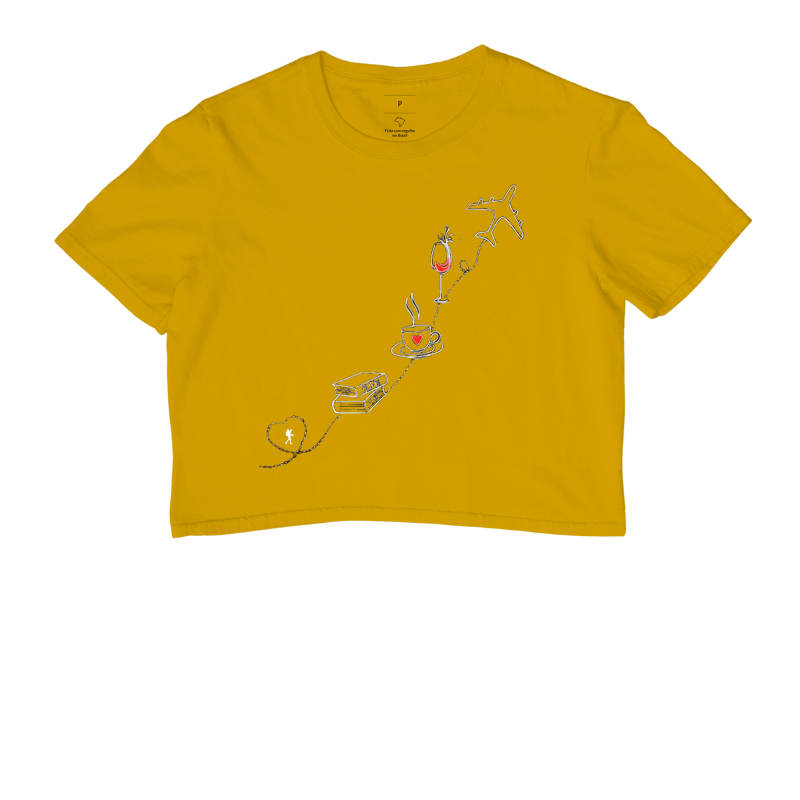 Camiseta Livro Cafe Vinho Aviao | Rota da Vida Viajante | Colecao Viciados em Viagem - Imagem 8