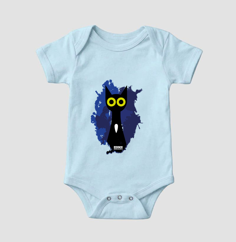 Gato preto com fundo azul - Imagem 5