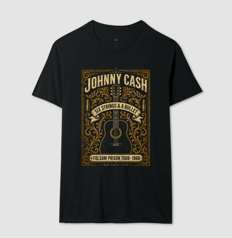 Camiseta Country Folson  – Six Strings & a Bullet