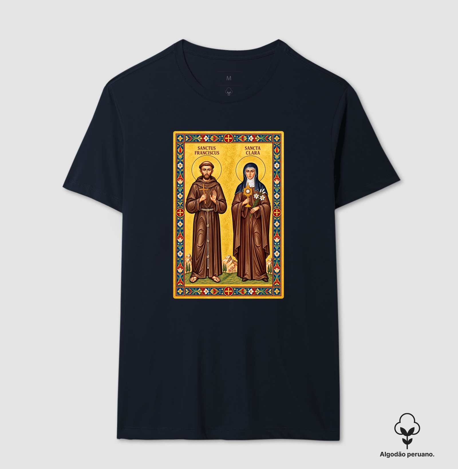 Camisa São Francisco e Santa Clara de Assis Moldura - Imagem 6