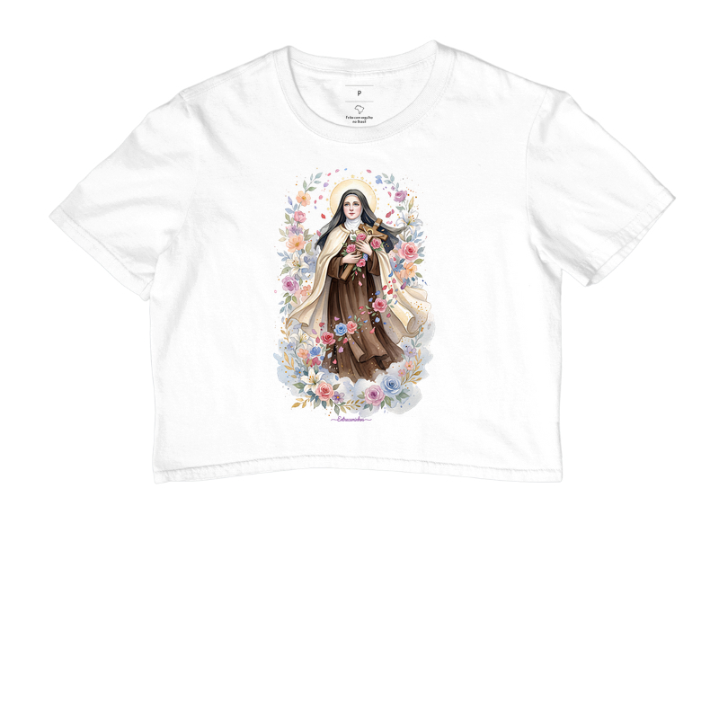 Santa Teresinha do Menino Jesus - Chuva de Rosas - Aquarela - Imagem 2