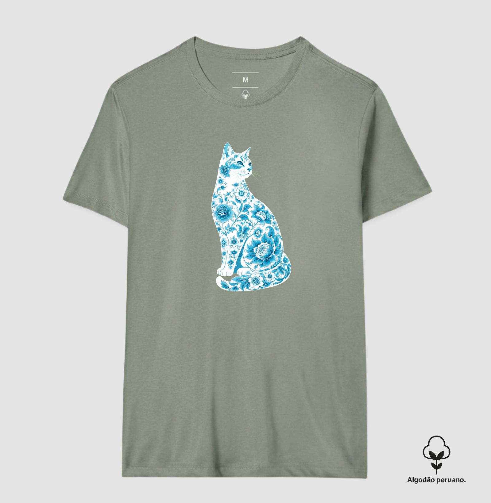 Gato Floral Azul - Imagem 8