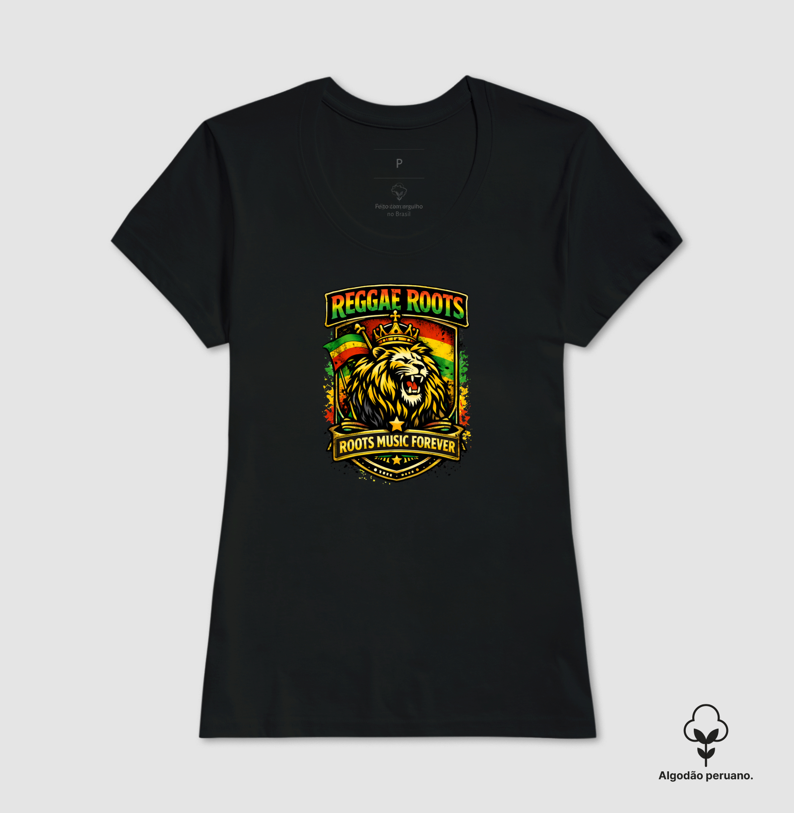 Camiseta Roots Music Forever.  Coleção Reggae Music. Masculina e Feminina. Algodão Peruano. - Imagem 4