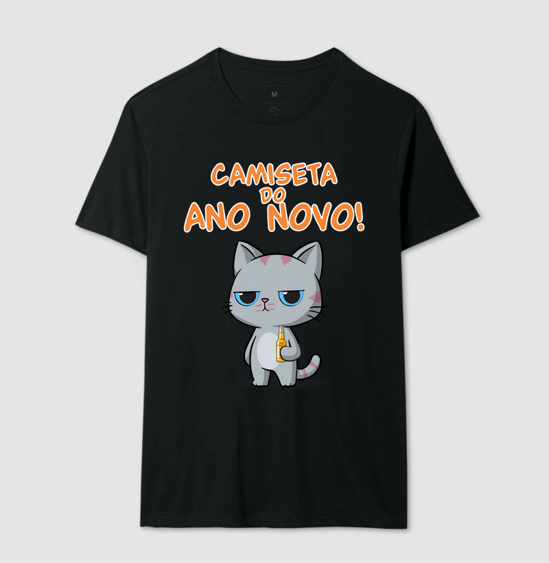 Camiseta Gato Sincero Ano Novo - Imagem 2