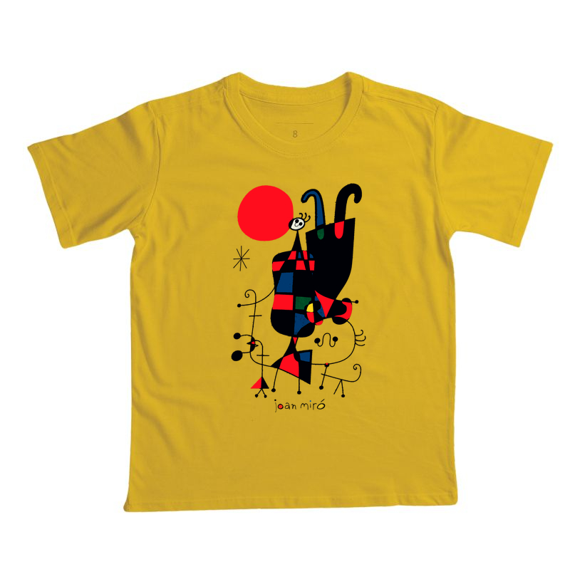 Camiseta Infantil Miro Figuras e Cachorro no Sol  - Imagem 3