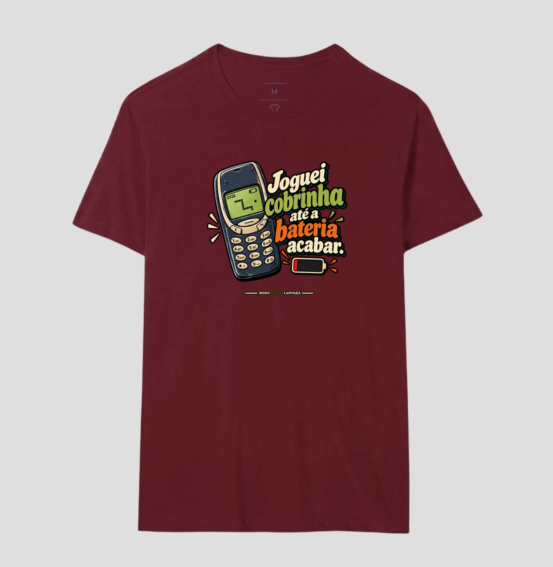 JOGUEI COBRINHA ATÉ A BATERIA ACABAR - Modo capivara - Camiseta - Imagem 18