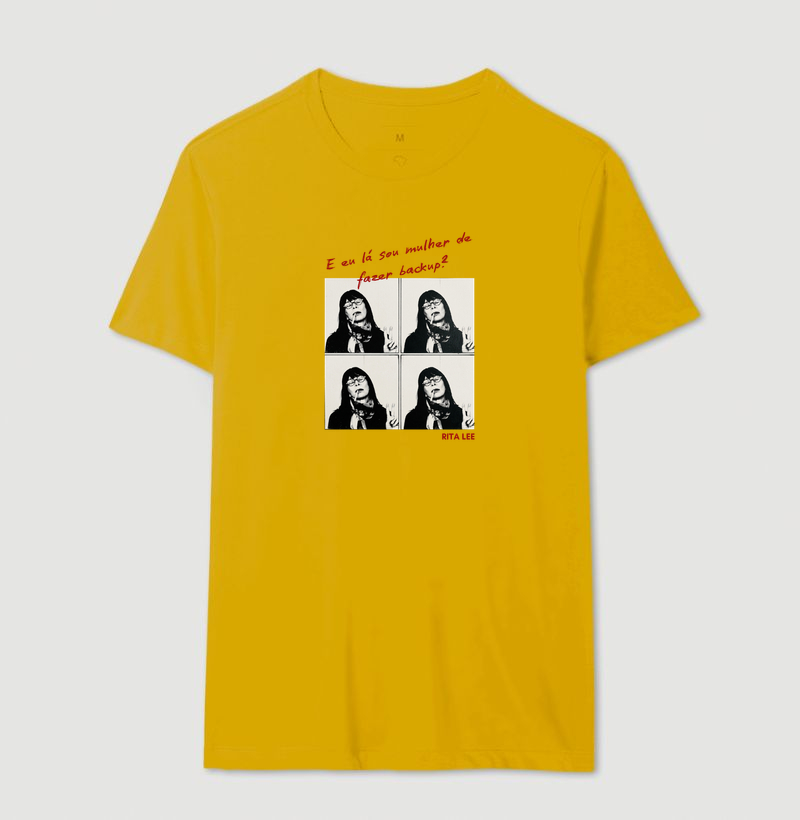 Camiseta Feminina Eu Lá Sou Mulher de Fazer Backup Frase Engraçada Pop Art Estampa Unissex - Imagem 9