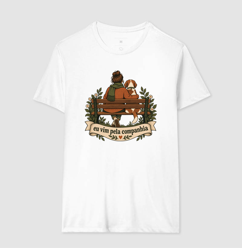 Camiseta Cachorro Afeto "eu vim pela companhia" | Pelo & Pano - Imagem 4