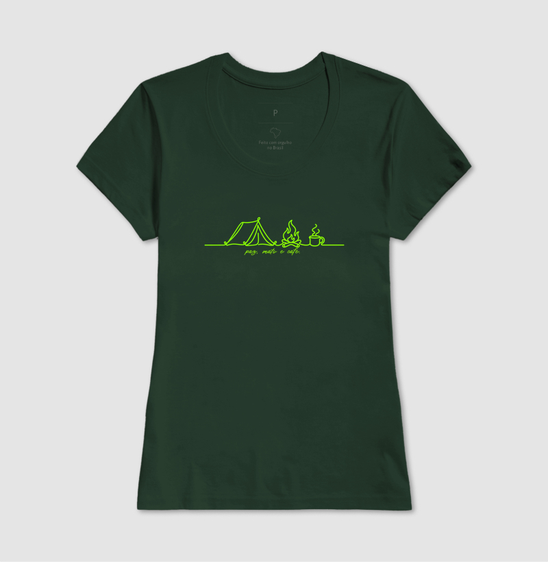 Camiseta Paz, Mato e Café – Camping e Natureza - Imagem 11