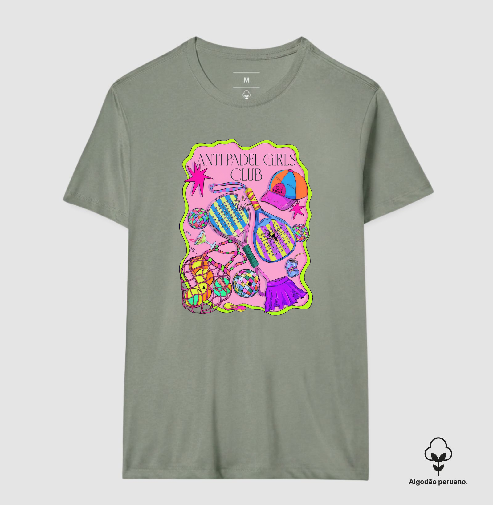 Camiseta Feminina Anti Padel Girls Club Rosa - Imagem 9