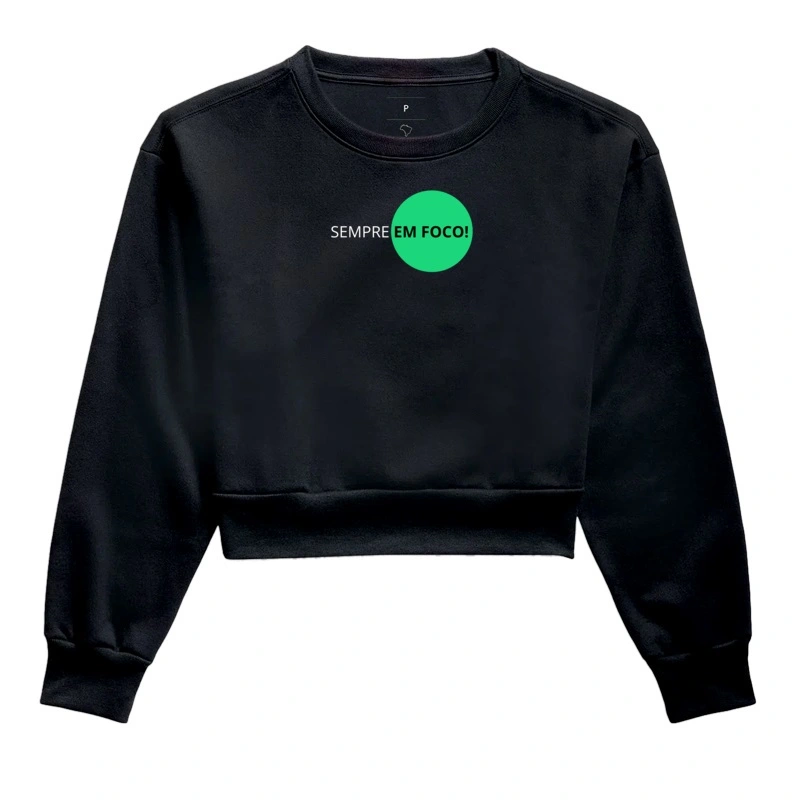 Moletom cropped feminino, sempre em foco! - Imagem 2