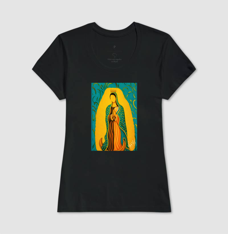 Camiseta Nossa Senhora de Guadalupe Arte Sacra - Imagem 3