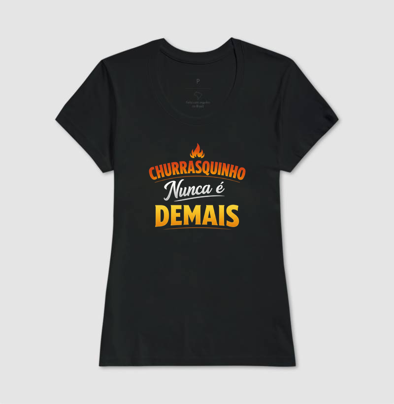 camiseta churrasquinho nunca é demais - Imagem 3