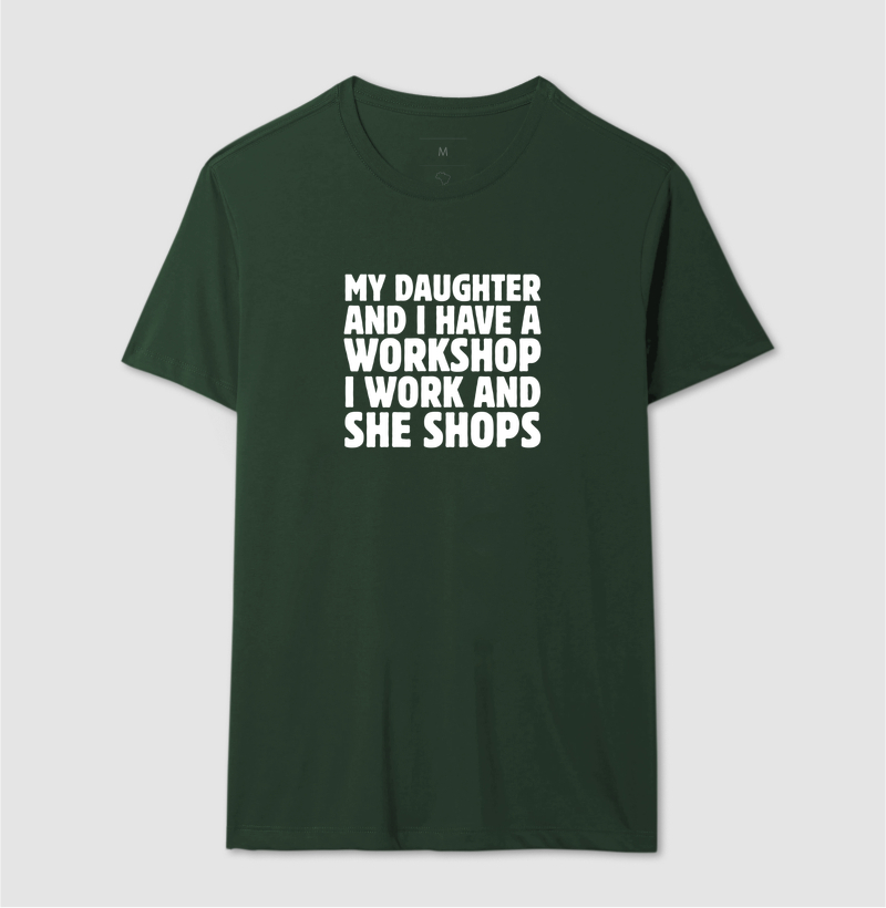 Camiseta Pai e Filha — I Work and She Shops - Imagem 6