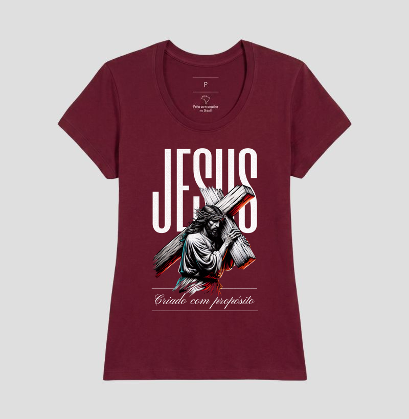 Camiseta Feminina Acinturada Criado Com Propósito - Imagem 8